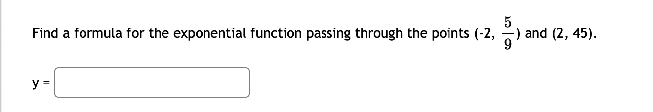 Solved An exponential function f(x) = ab? passes through the | Chegg.com