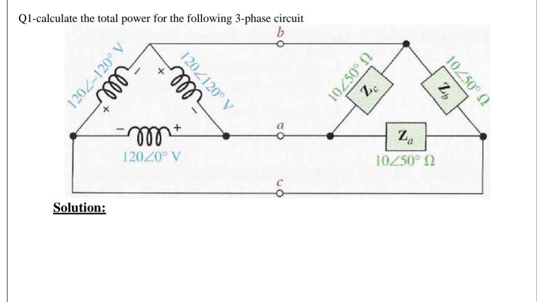 Solved Q1-calculate the total power for the following | Chegg.com