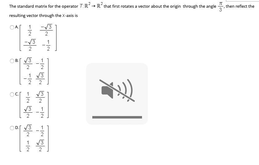 Solved The standard matrix for the operator T:R → R that | Chegg.com