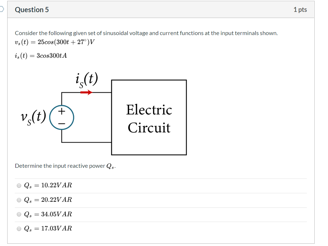 Solved Consider the following given set of sinusoidal | Chegg.com