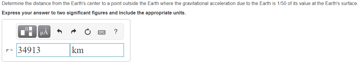 Solved Determine the distance from the Earth's center to a | Chegg.com