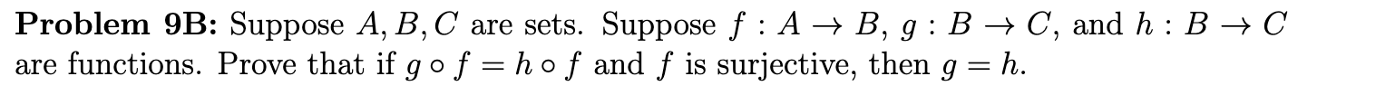 Solved Problem 9B: Suppose A,B,C Are Sets. Suppose | Chegg.com