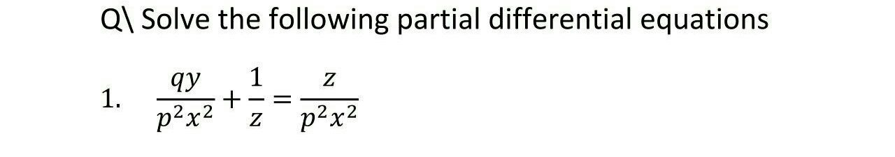 Solved Ql Solve the following partial differential equations | Chegg.com
