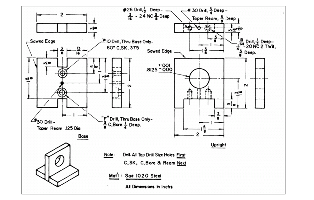 *26 Drill, Deep 30 Dril, Deep Taper Ream, Deep 2 24