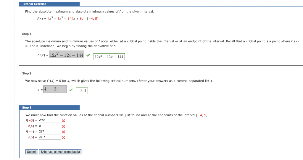 Solved Find the absolute maximum and absolute minimum values | Chegg.com