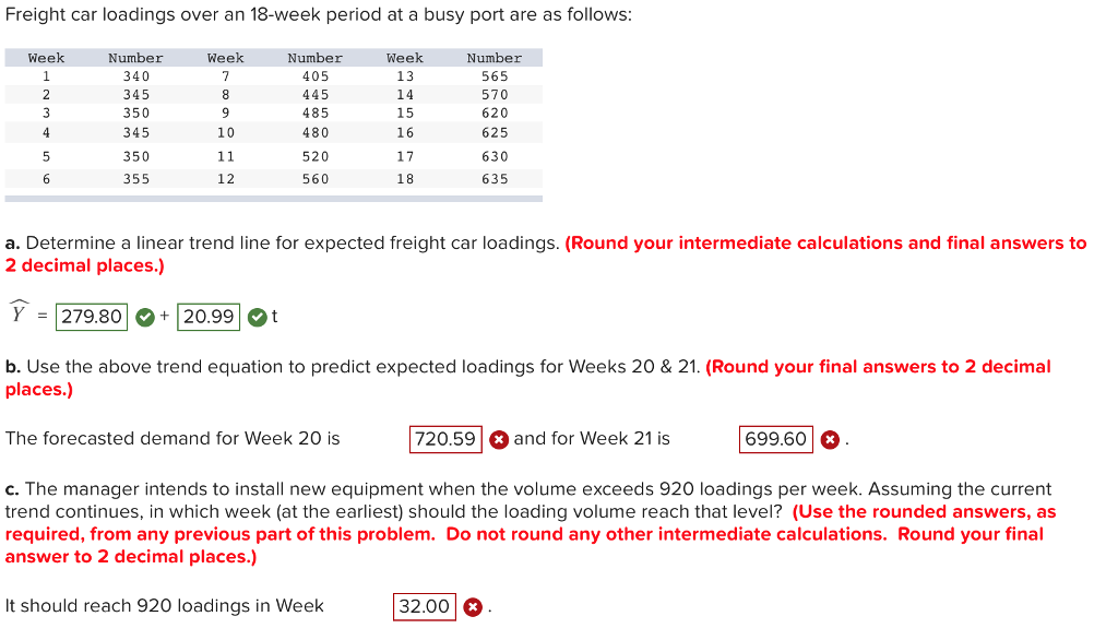 Solved Freight car loadings over an 18week period at a busy