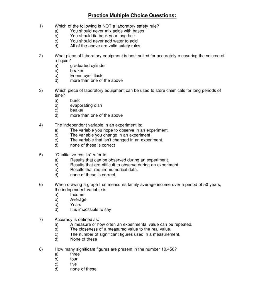 Solved Practice Multiple Choice Questions 1) Which of the