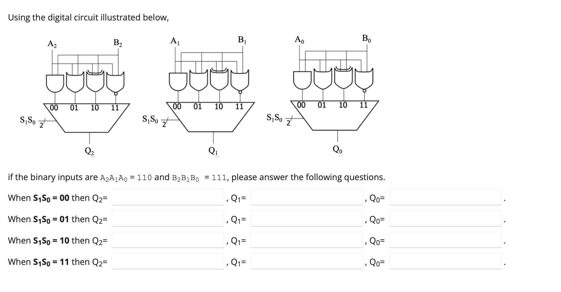 Solved Using the digital circuit illustrated below, A2 B2 AL | Chegg.com