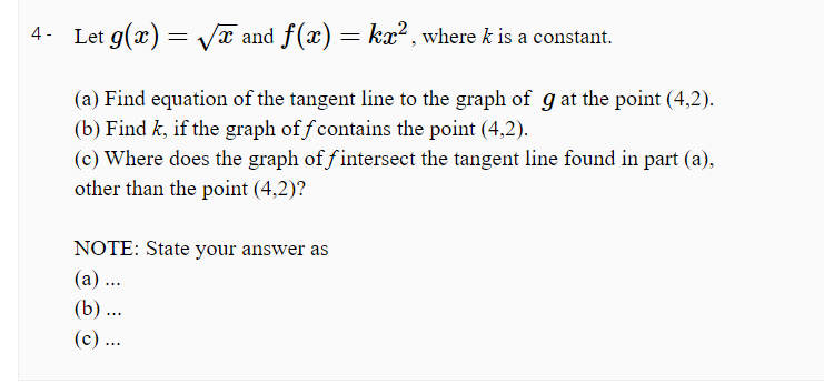 Solved 4 Let G X Vae And F X Kx Where K Is A Cons Chegg Com