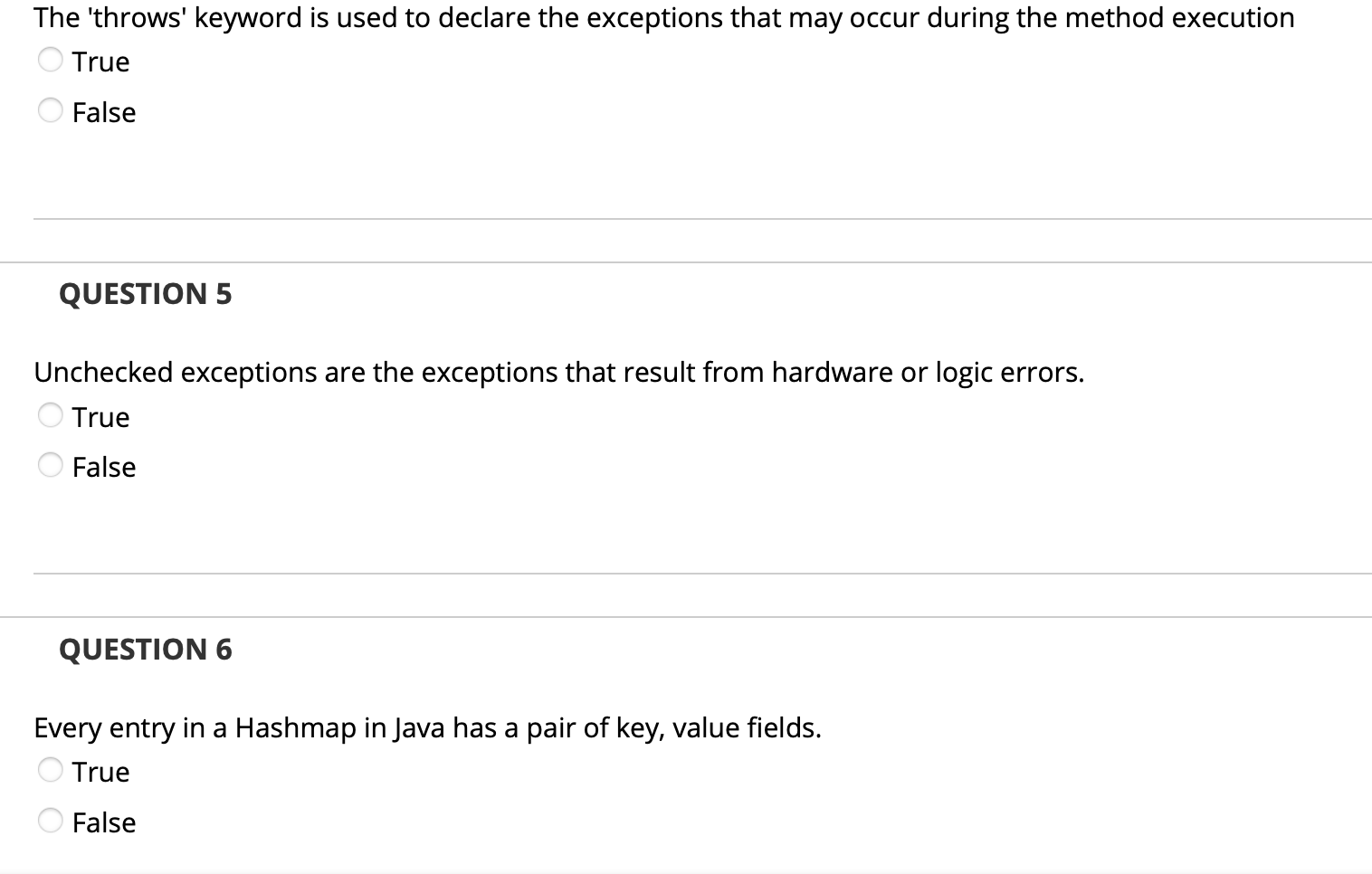 Solved The 'throws' keyword is used to declare the