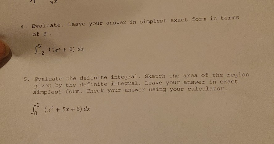 Solved 4. Evaluate. Leave your answer in simplest exact form | Chegg.com