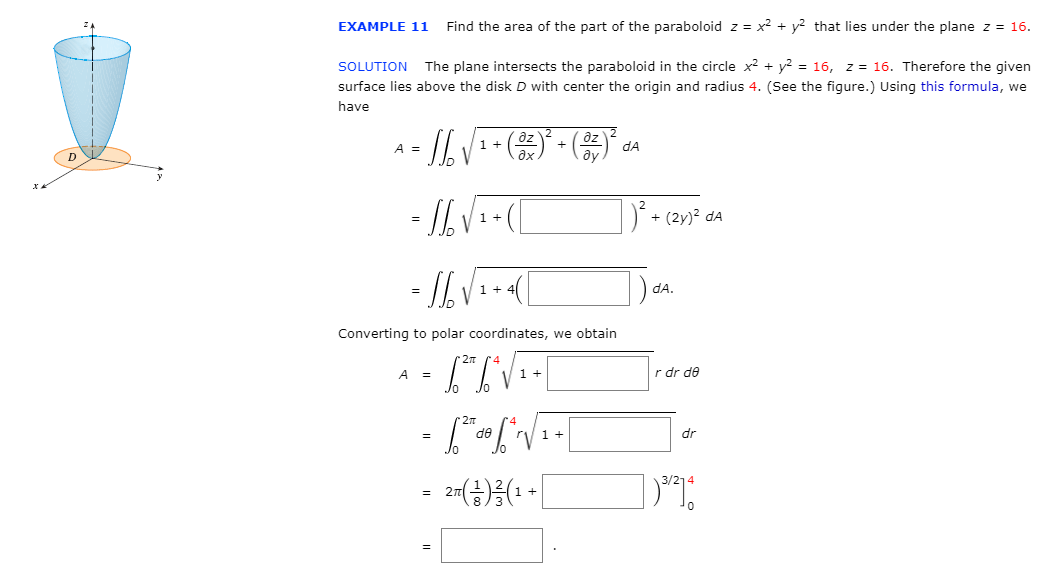 Solved Example 11 Find The Area Of The Part Of The Chegg Com