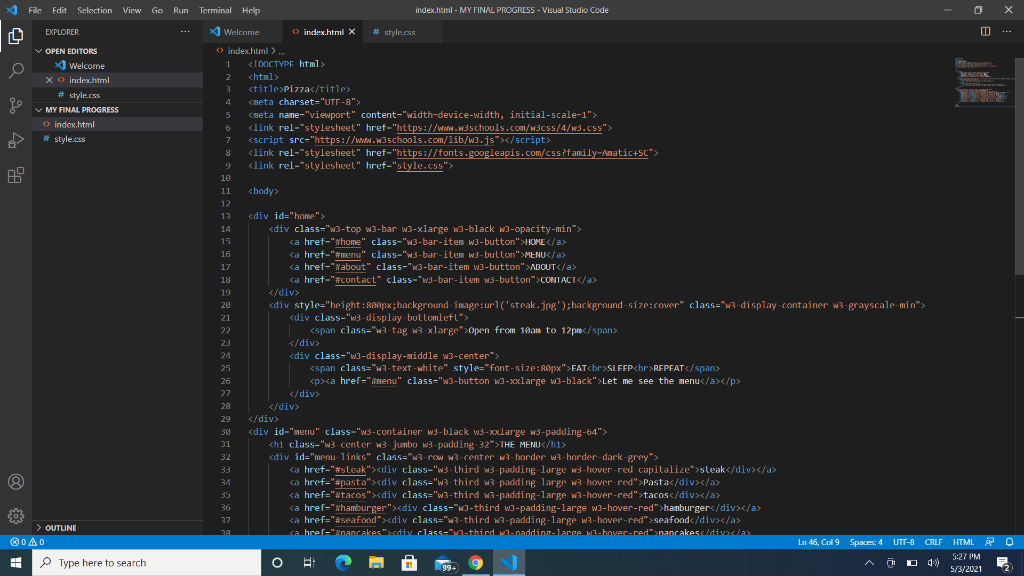 Add requirements to coding below in the photos | Chegg.com
