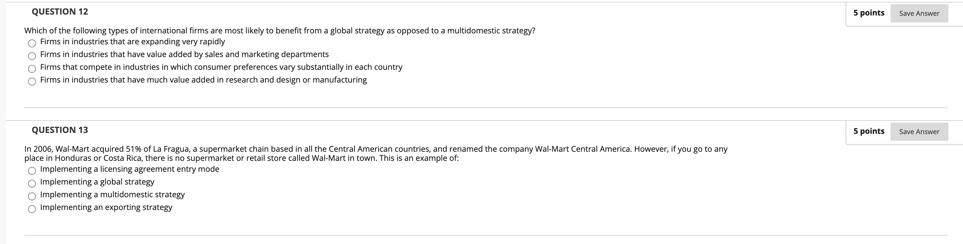 Solved QUESTION 12 5 points Save Answer Which of the | Chegg.com