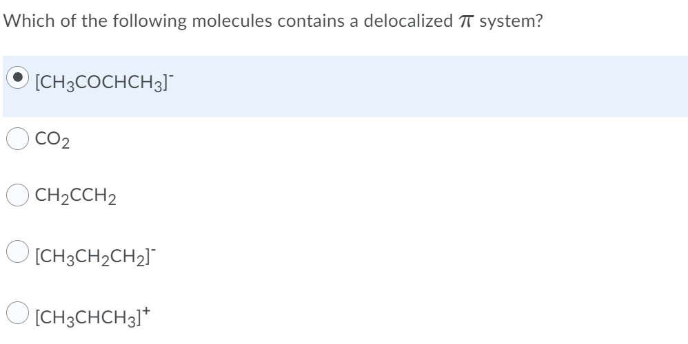 Solved Which of the following molecules contains a | Chegg.com