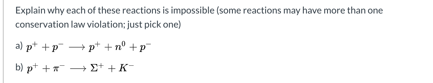 Solved Explain why each of these reactions is impossible | Chegg.com