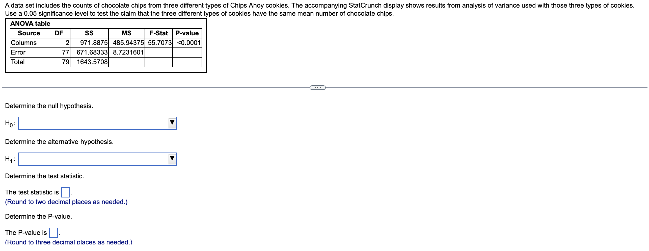 Solved A data set includes the counts of chocolate chips | Chegg.com
