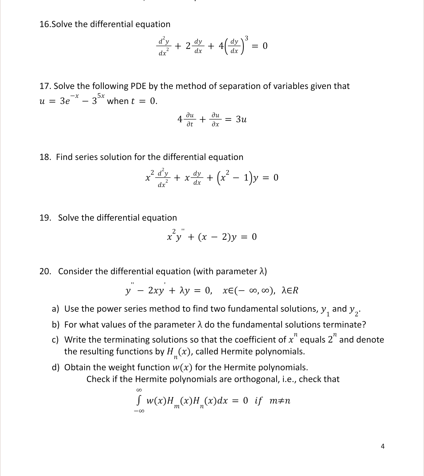 Solved 16.Solve the differential | Chegg.com