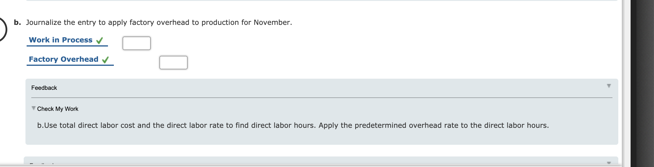 Solved eBook Show Me How Entries for Direct Labor and