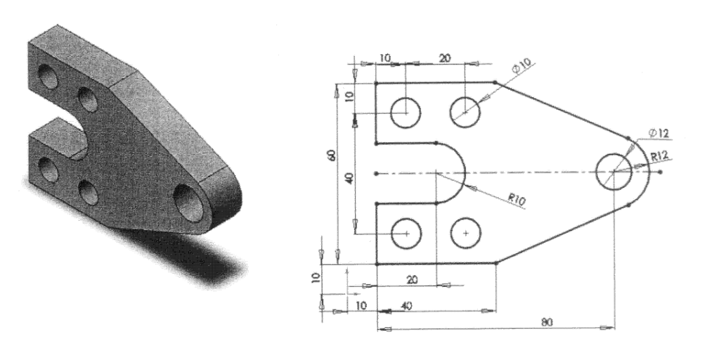 Solved Make the 3D model using solidworks with showing each | Chegg.com