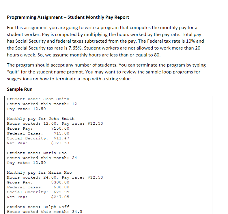 coding assignment pay