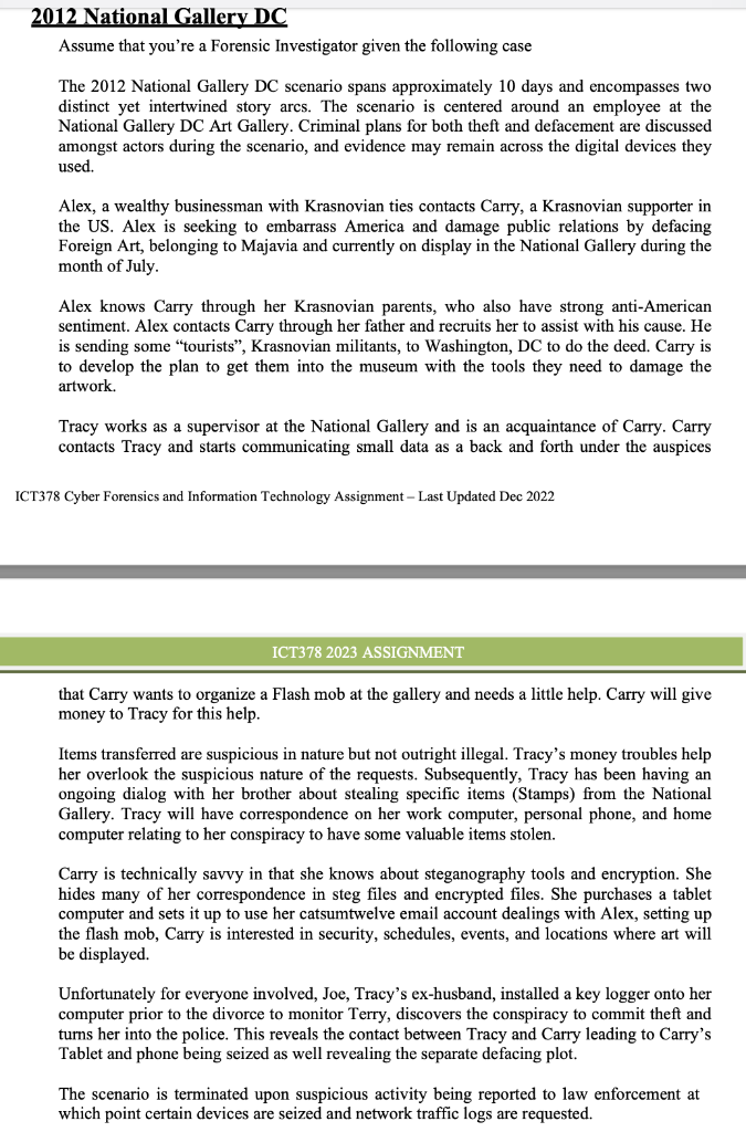 Solved 2012 National Gallery DC Assume that you're a