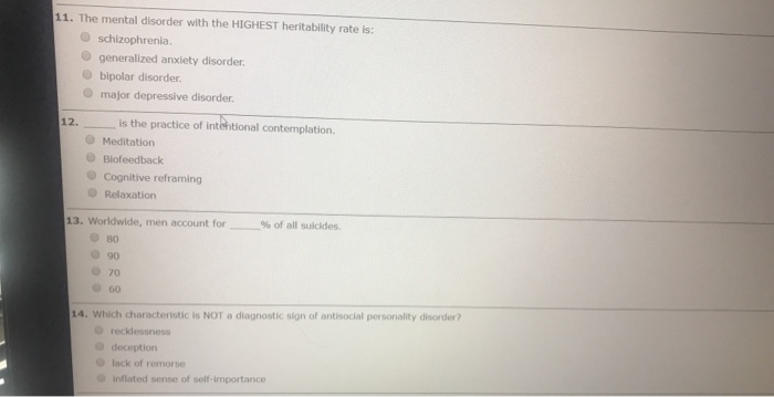 solved-11-the-mental-disorder-with-the-highest-heritability-chegg