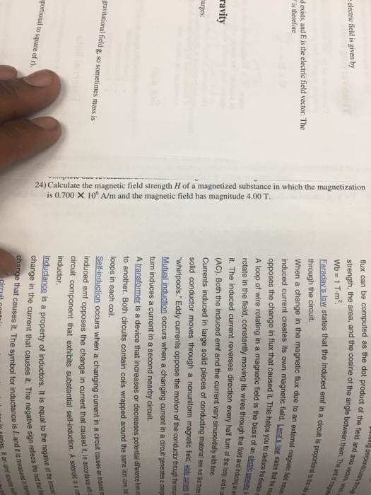 Solved Calculate the magnetic field strength H of a | Chegg.com