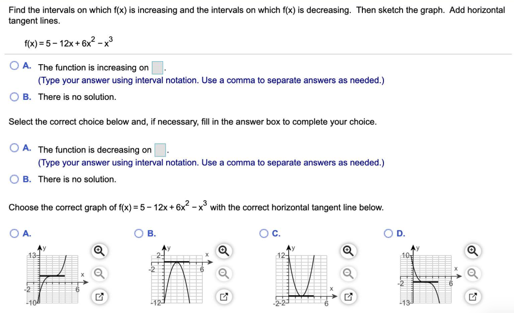 Solved Find the intervals on which f(x) is increasing and | Chegg.com