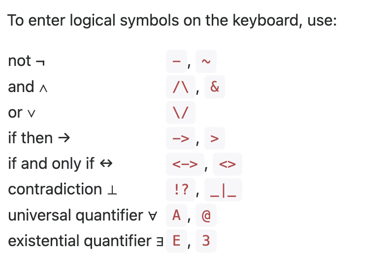 To enter logical symbols on the keyboard, useD(x)x
