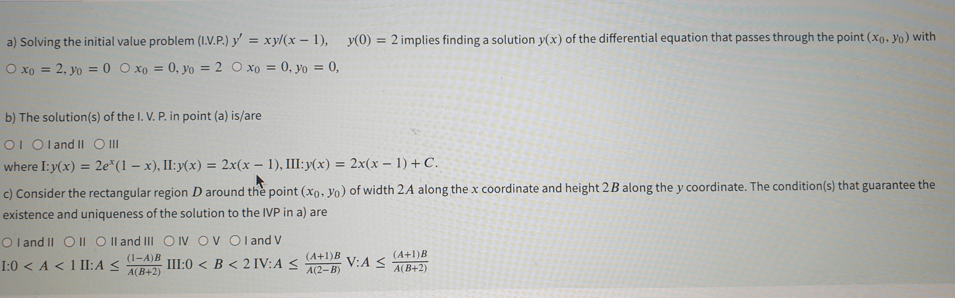 Solved a) ﻿Solving the initial value problem | Chegg.com