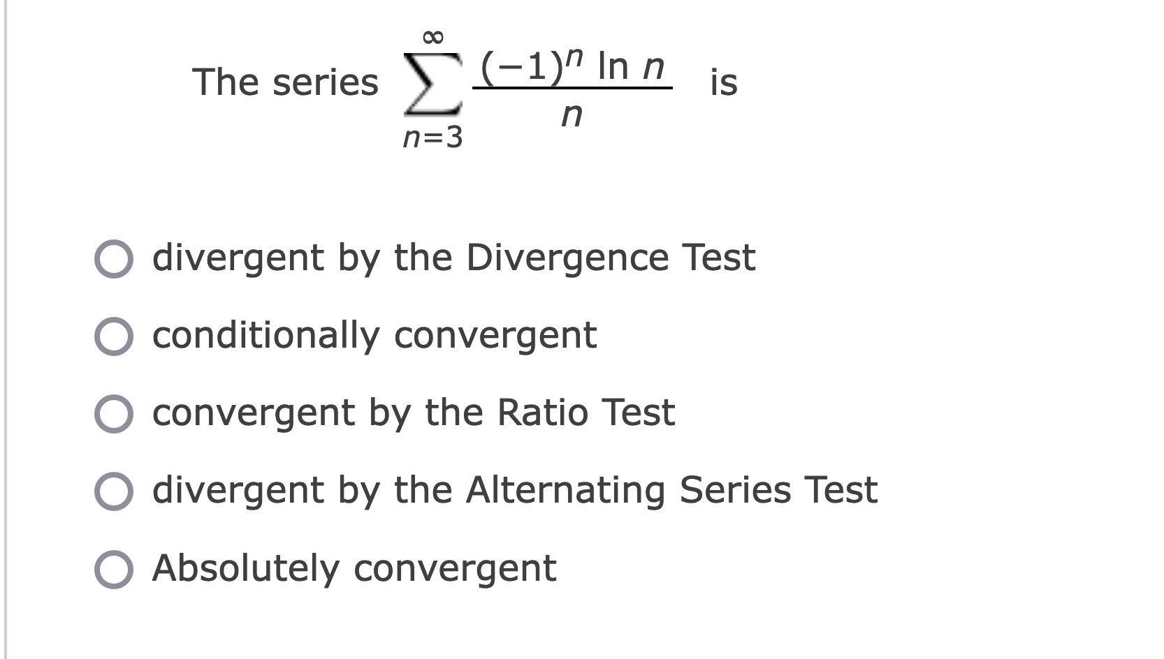 Solved 8 The series (-1)