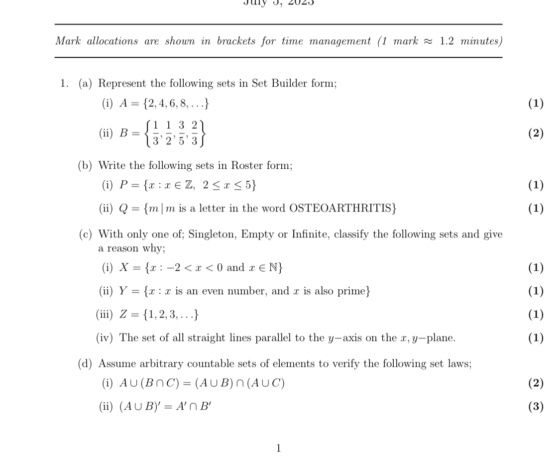 Solved Mark allocations are shown in brackets for time | Chegg.com