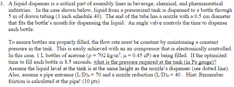 Solved A liquid dispenser is a critical part of assembly | Chegg.com