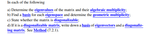 Solved In each of the following a) Determine the of the | Chegg.com