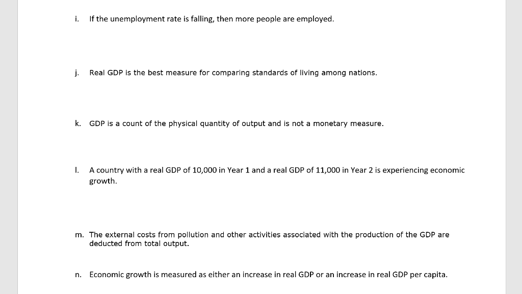 Solved i. If the unemployment rate is falling, then more | Chegg.com