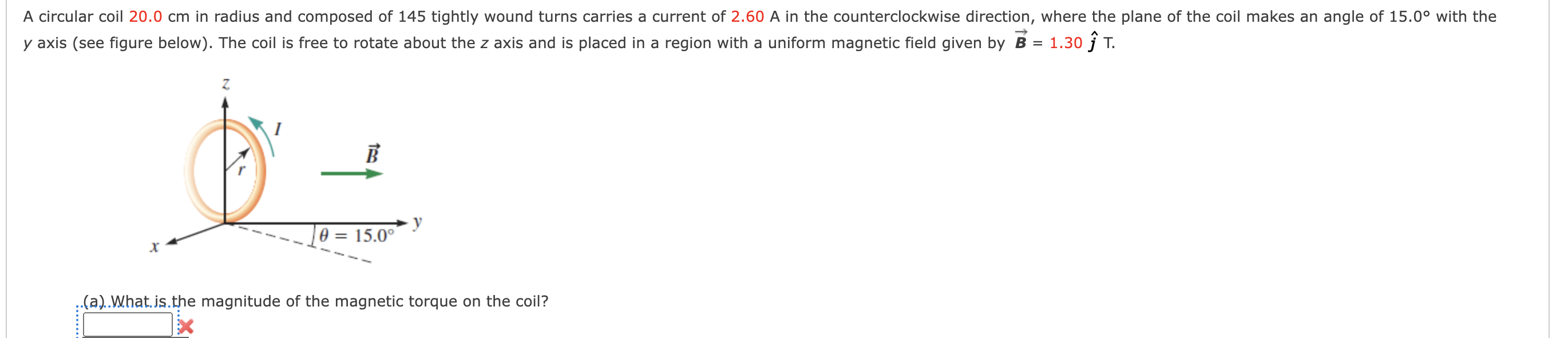 Solved The magnetic field in a region is given by | Chegg.com