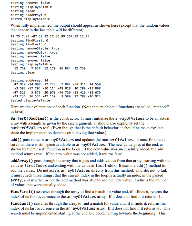 Solved An Implementation of the Array Buffer Implement a | Chegg.com