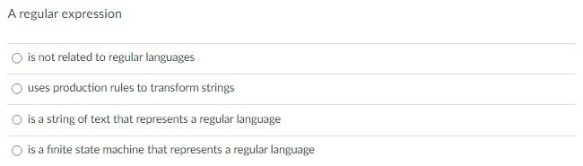 Solved A regular expression is not related to regular | Chegg.com