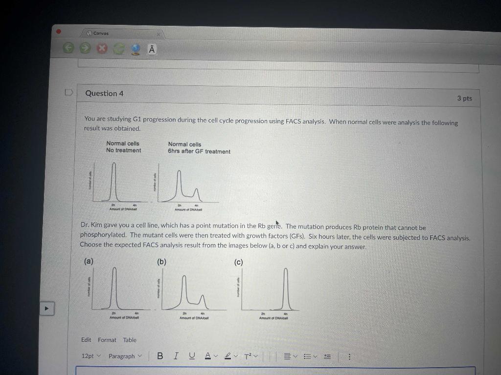Solved Canvas A Question 4 3 pts You are studying G1 | Chegg.com