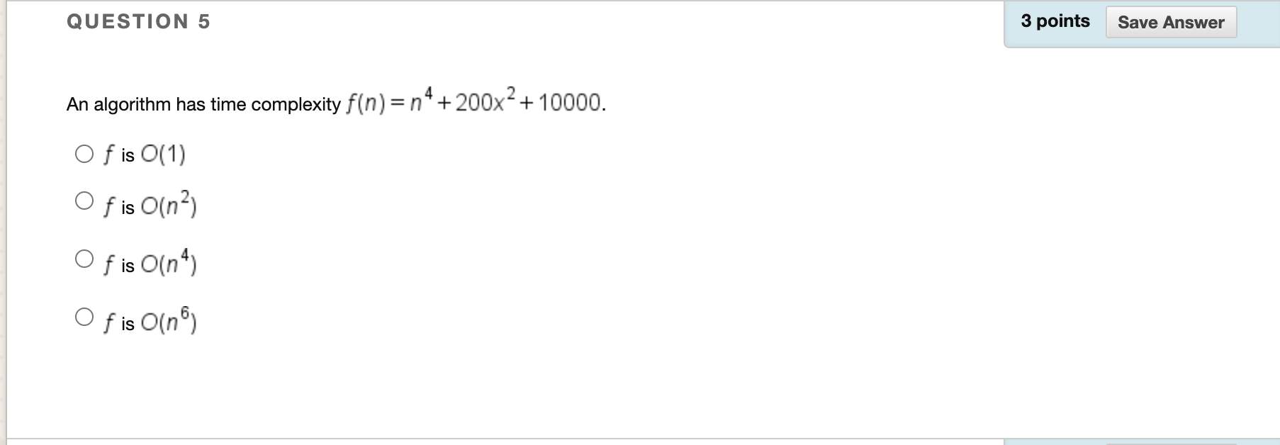 Solved Question 1 3 Points Save Answer Of The Following