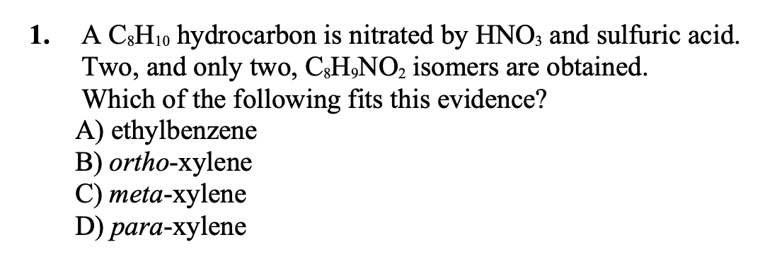 Solved Multiple choice questions for Aromatic Chemistry. | Chegg.com