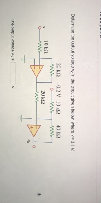 Solved Determine the output voltage vo in the circuit given | Chegg.com