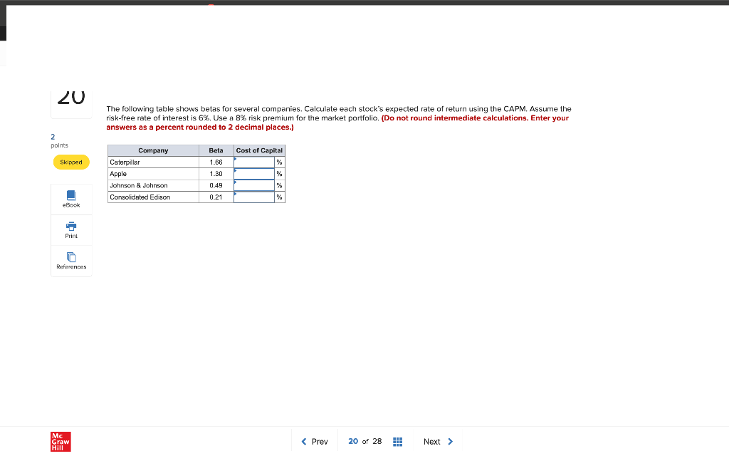 solved-the-following-table-shows-betas-for-several-chegg