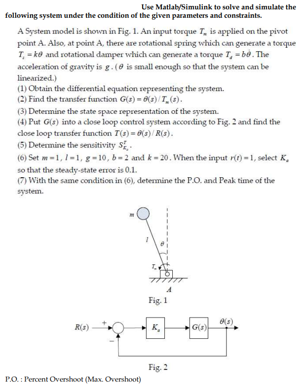 Use matlab simulink to solve and simulate the chegg