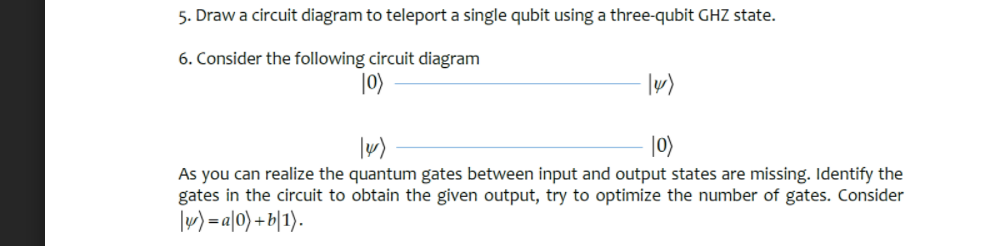 Solved 5. Draw a circuit diagram to teleport a single qubit | Chegg.com