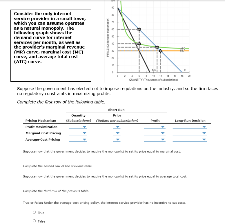 Solved Consider the only service provider in a