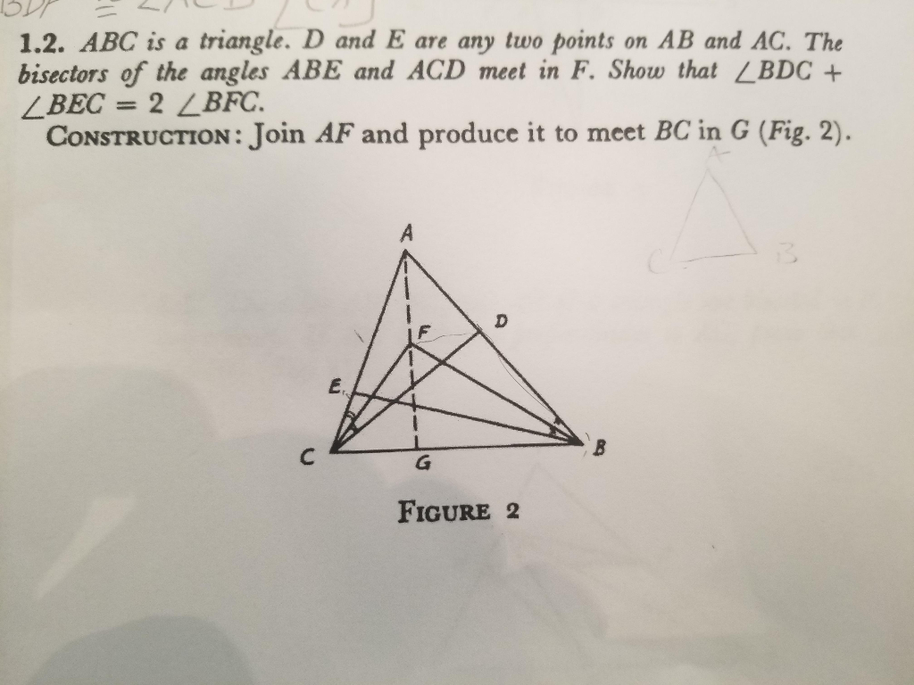 Solved 1.2. ABC is a triangle. D and E are any two points on | Chegg.com