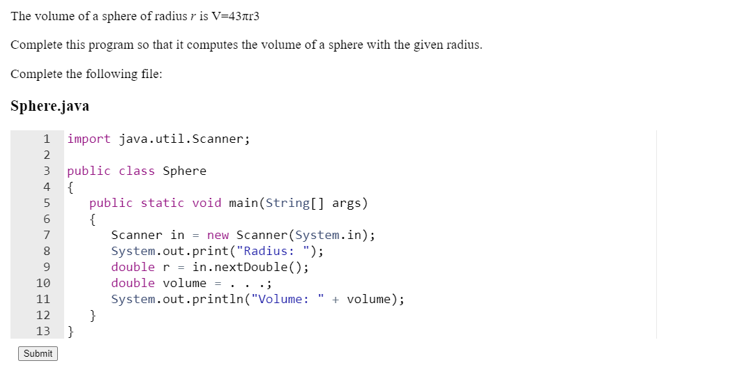 Solved The volume of a sphere of radius r is V=434r3 | Chegg.com