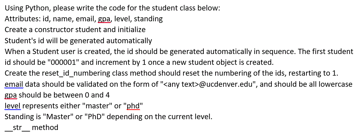 Solved Using Python, please write the code for the student | Chegg.com